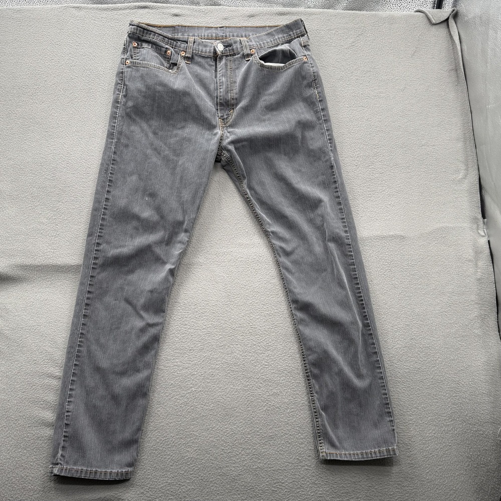 Levis 507 Jeans Mens 36x32 (Fits 34/29) Gray Regular Tapered Denim Medium Wash.